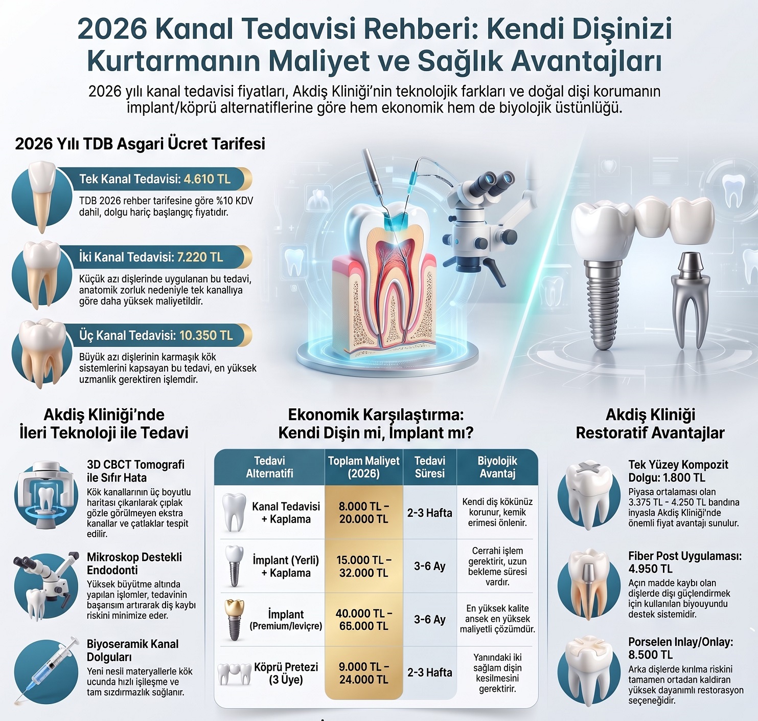 Kanal Tedavisi Fiyatları 2026