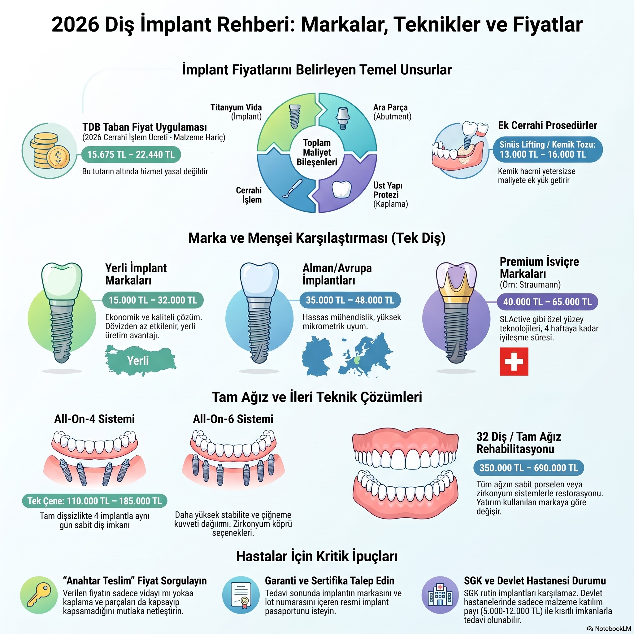 Yerli ve İthal (İsviçre/Alman) İmplant Fiyatları Arasındaki Farklar (2026)