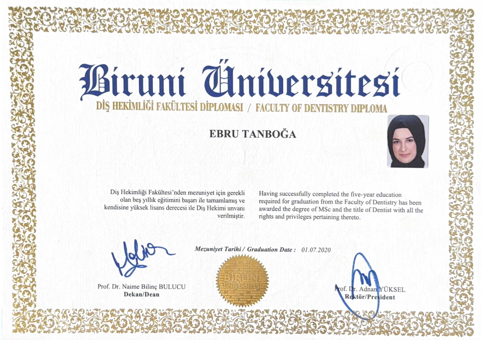 Dt. Ebru Tanboğa-Cert1 Dt. Ebru Tanboğa-Cert1
